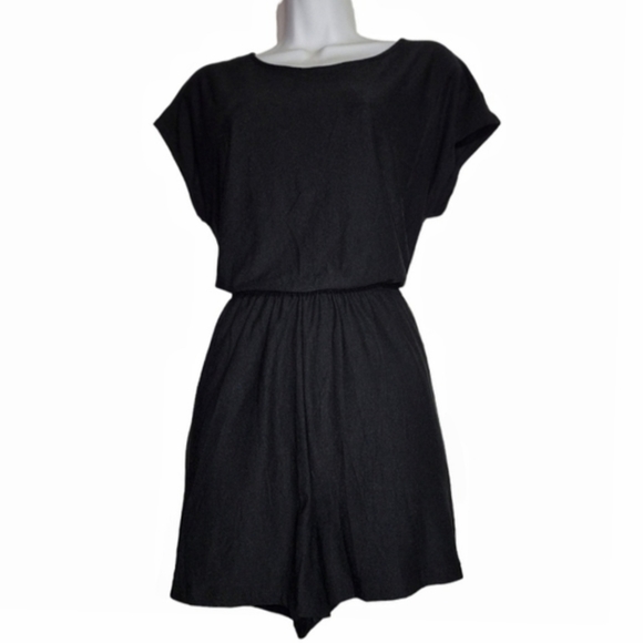 just be Pants - Just be... Large Black Romper